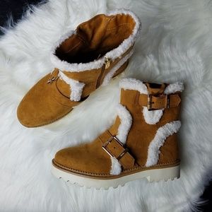 Circus | Faux suede camel fall/winter boots